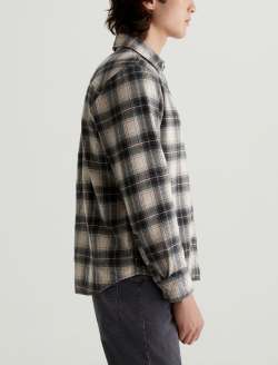 Aiden Shirt Cozy Plaid Vintage Green Multi Classic Long Sleeve Button-Up Shirt MENS TOPS Photo 6