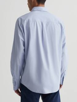 Aiden Shirt Blue Whisper Classic Long Sleeve Button-Up Shirt MENS TOPS Photo 6