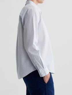 Aiden Shirt Gallery Stripe Blue Multi Classic Fit Long Sleeve Button-Up Shirt MENS TOPS Photo 2