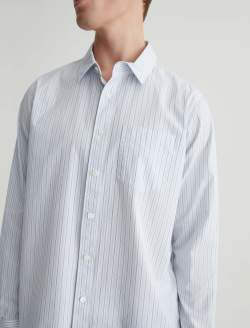 Aiden Shirt Gallery Stripe Blue Multi Classic Fit Long Sleeve Button-Up Shirt MENS TOPS Photo 3