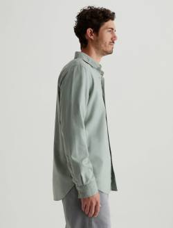Aiden Shirt Matcha Latte Classic Button Up Shirt MENS TOPS Photo 4