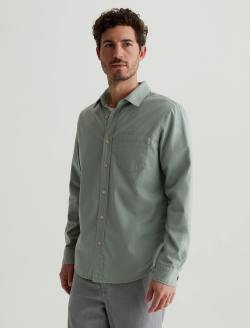 Aiden Shirt Matcha Latte Classic Button Up Shirt MENS TOPS Photo 7