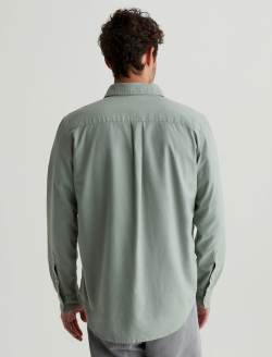 Aiden Shirt Matcha Latte Classic Button Up Shirt MENS TOPS Photo 8