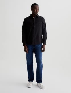 Aiden Dress Shirt True Black Classic  Long Sleeve Button Up Shirt MENS TOPS Photo 4