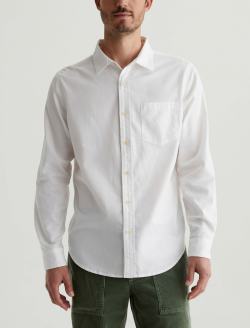 Aiden Shirt White Classic Button Up Shirt MENS TOPS Photo 2