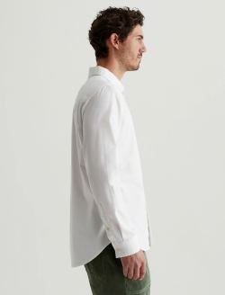 Aiden Shirt White Classic Button Up Shirt MENS TOPS Photo 4