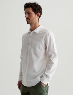 Aiden Shirt White Classic Button Up Shirt MENS TOPS Photo 7