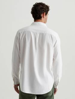 Aiden Shirt White Classic Button Up Shirt MENS TOPS Photo 8