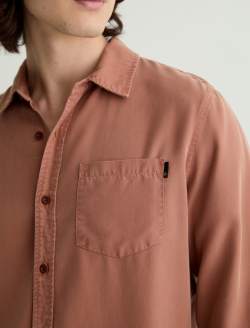 Aiden Shirt Mesa Rust Classic Long Sleeve Button-Up Shirt MENS TOPS Photo 6