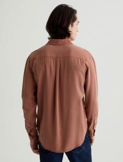 Aiden Shirt Mesa Rust Classic Long Sleeve Button-Up Shirt MENS TOPS Photo 8
