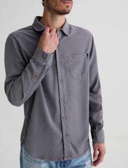 Aiden Shirt Raw Iron Classic Long Sleeve Button-Up Shirt MENS TOPS Photo 3