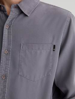 Aiden Shirt Raw Iron Classic Long Sleeve Button-Up Shirt MENS TOPS Photo 6