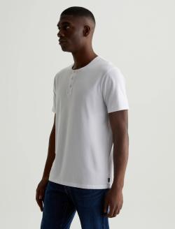 Bryce Short Sleeve Henley True White Classic Henley MENS TOPS Photo 6