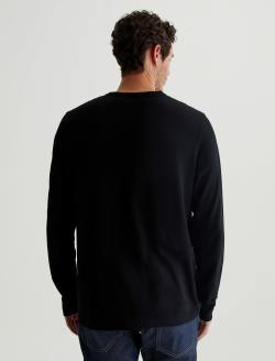Bryce Long Sleeve Henley True Black Classic Henley MENS TOPS Photo 7