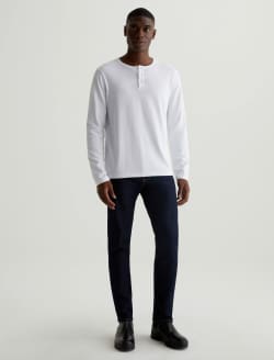 Bryce Long Sleeve Henley True White Classic Henley MENS TOPS Photo 4