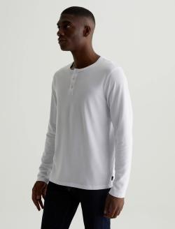 Bryce Long Sleeve Henley True White Classic Henley MENS TOPS Photo 6