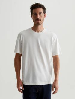 Wesley Crew Ivory Dust Relaxed T-Shirt MENS TOPS Photo 1