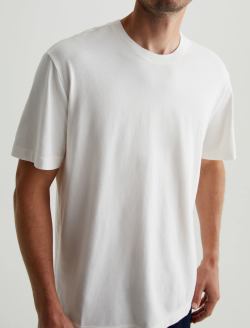 Wesley Crew Ivory Dust Relaxed T-Shirt MENS TOPS Photo 2