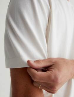 Wesley Crew Ivory Dust Relaxed T-Shirt MENS TOPS Photo 5