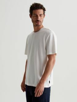 Wesley Crew Ivory Dust Relaxed T-Shirt MENS TOPS Photo 6