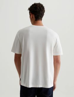Wesley Crew Ivory Dust Relaxed T-Shirt MENS TOPS Photo 7