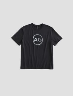 Wesley Crew AG Distressed Logo Relaxed Graphic T-Shirt MENS TOPS Photo 1