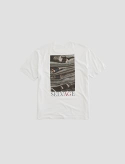 Wesley Crew Selvage ID Relaxed Graphic T-Shirt MENS TOPS Photo 1