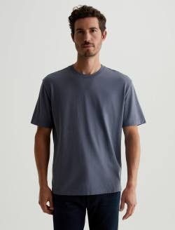 Wesley Crew Slate Sky Relaxed T-Shirt MENS TOPS Photo 1