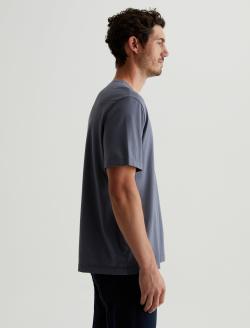 Wesley Crew Slate Sky Relaxed T-Shirt MENS TOPS Photo 3
