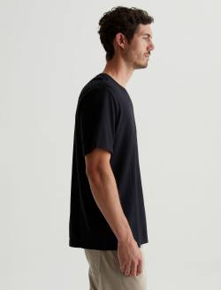 Wesley Crew True Black Relaxed T-Shirt MENS TOPS Photo 4