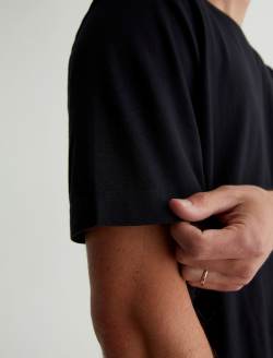 Wesley Crew True Black Relaxed T-Shirt MENS TOPS Photo 6