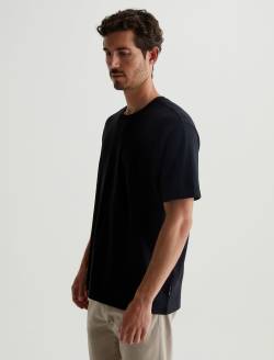 Wesley Crew True Black Relaxed T-Shirt MENS TOPS Photo 7