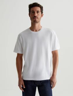 Wesley Crew True White Relaxed T-Shirt MENS TOPS Photo 1