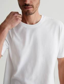 Wesley Crew True White Relaxed T-Shirt MENS TOPS Photo 2