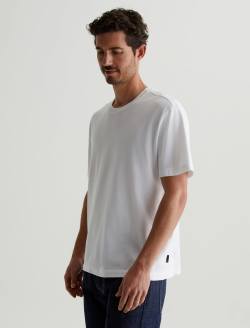 Wesley Crew True White Relaxed T-Shirt MENS TOPS Photo 3