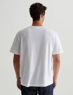 Wesley Crew True White Relaxed T-Shirt MENS TOPS Photo 7