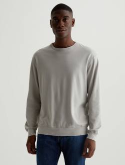 Wesley Pullover Silver Gray Relaxed Crew Neck Pullover MENS TOPS Photo 1