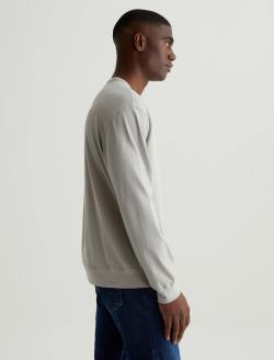 Wesley Pullover Silver Gray Relaxed Crew Neck Pullover MENS TOPS Photo 3