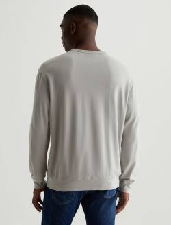 Wesley Pullover Silver Gray Relaxed Crew Neck Pullover MENS TOPS Photo 7