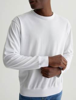 Wesley Pullover True White Relaxed Crew Neck Pullover MENS TOPS Photo 2