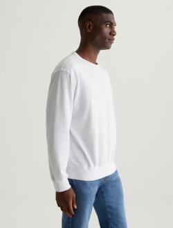 Wesley Pullover True White Relaxed Crew Neck Pullover MENS TOPS Photo 3