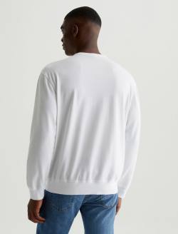 Wesley Pullover True White Relaxed Crew Neck Pullover MENS TOPS Photo 7