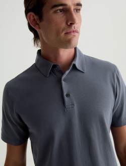 Bryce Polo Slate Sky Classic Short Sleeve Polo MENS TOPS Photo 2