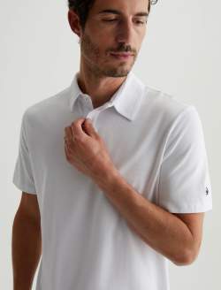 Bryce Polo True White Classic Short Sleeve Polo MENS TOPS Photo 2