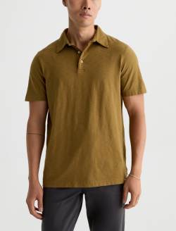 Bryce Short Sleeve Polo Sulfur Mustard Classic Short Sleeve Polo MENS TOPS Photo 2