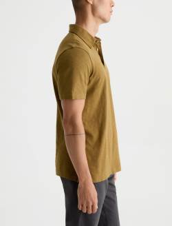 Bryce Short Sleeve Polo Sulfur Mustard Classic Short Sleeve Polo MENS TOPS Photo 4