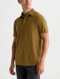 Bryce Short Sleeve Polo Sulfur Mustard Classic Short Sleeve Polo MENS TOPS Photo 7