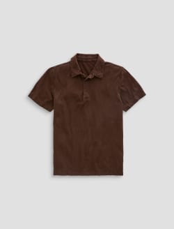 Bryce Short Sleeve Polo Sulfur Wood Brown Classic Short Sleeve Polo MENS TOPS Photo 1