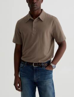 Bryce Polo Soft Mushroom Classic Short Sleeve Polo MENS TOPS Photo 2