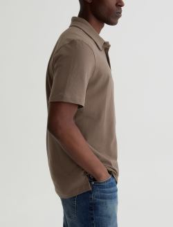 Bryce Polo Soft Mushroom Classic Short Sleeve Polo MENS TOPS Photo 4